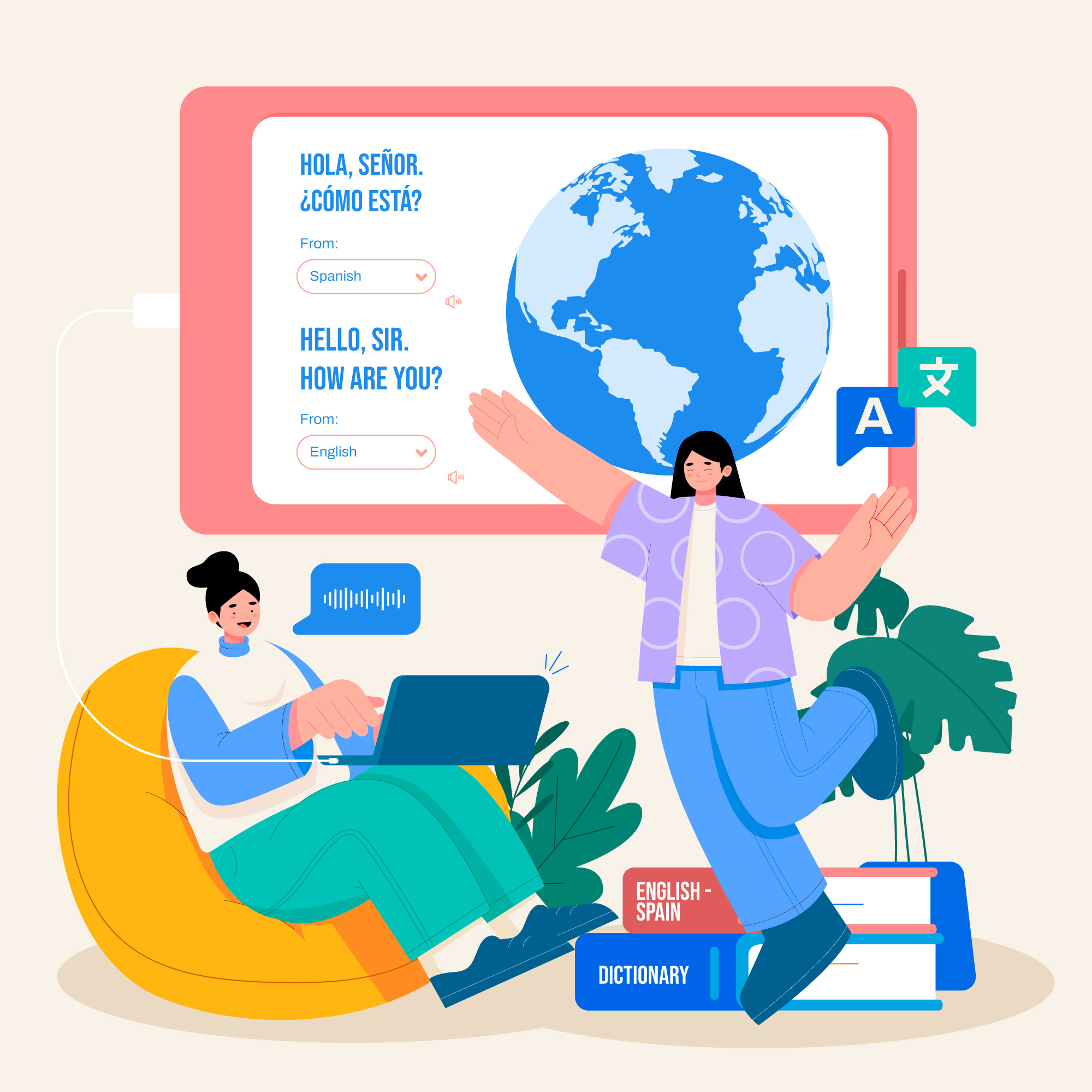 How to Customize and Translating Text