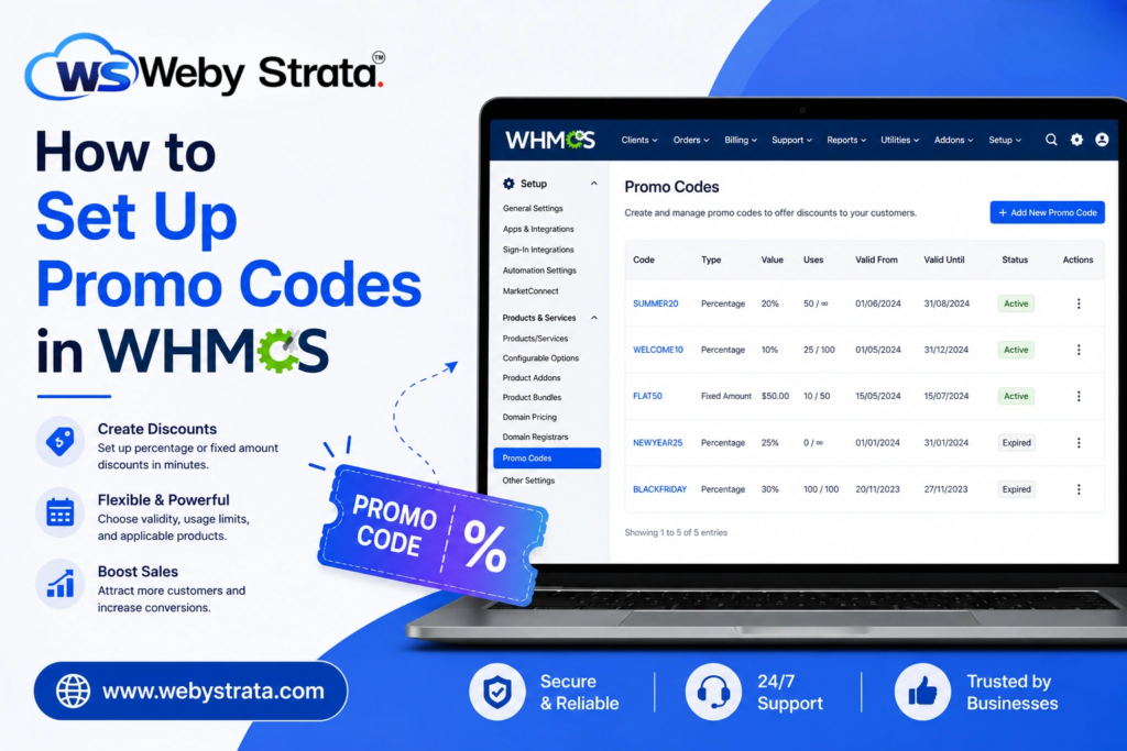 How to Set Up Promo Codes in WHMCS