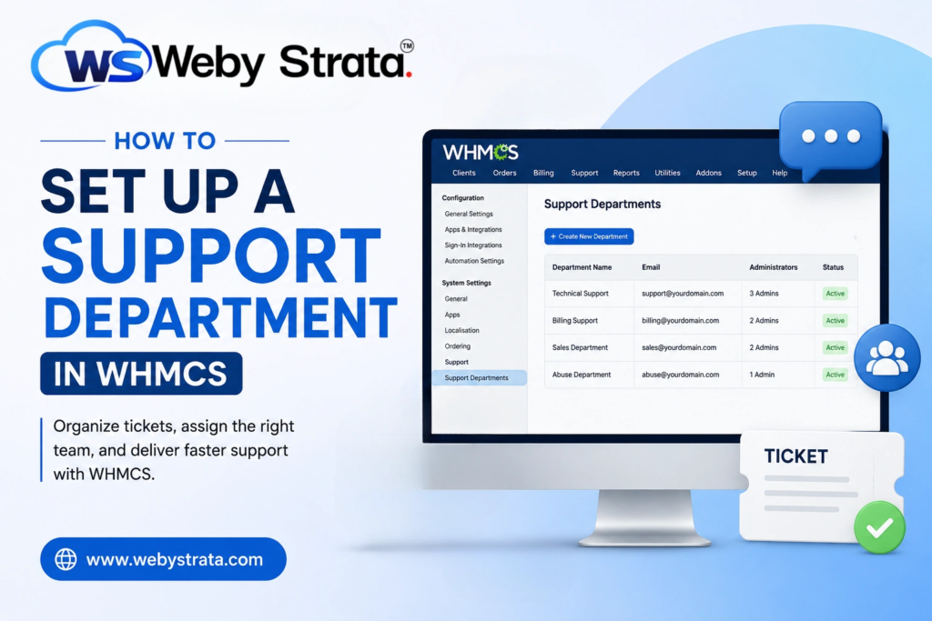 How to Set Up a Support Department in WHMCS